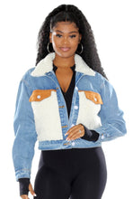Load image into Gallery viewer, “Plush doll” denim Jacket