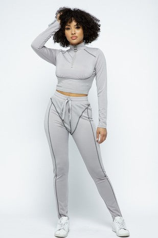 Mock neck active set