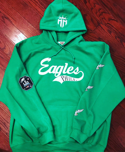 EAGLES Embroidered patchwork hoodie