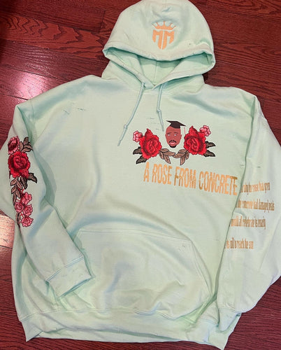 “A rose from concrete” tribute hoodie
