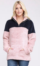 Load image into Gallery viewer, SOFT SHERPA FLEECE ZIP PULLOVER WITH POCKET